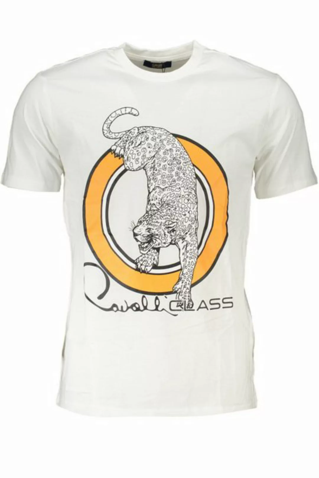 Cavalli Class T-Shirt Herren Weißes Kurzarm-T-Shirt, Regular Fit günstig online kaufen