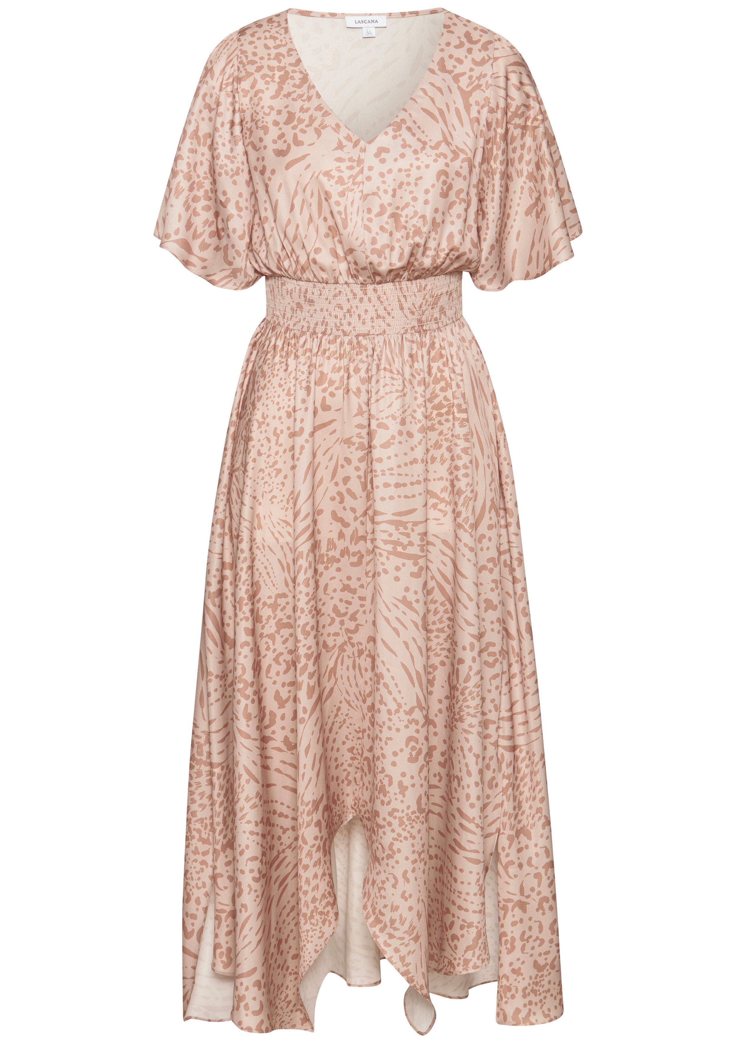 LASCANA Maxikleid, mit Animalprint, luftiges Sommerkleid mit Schlitzen günstig online kaufen
