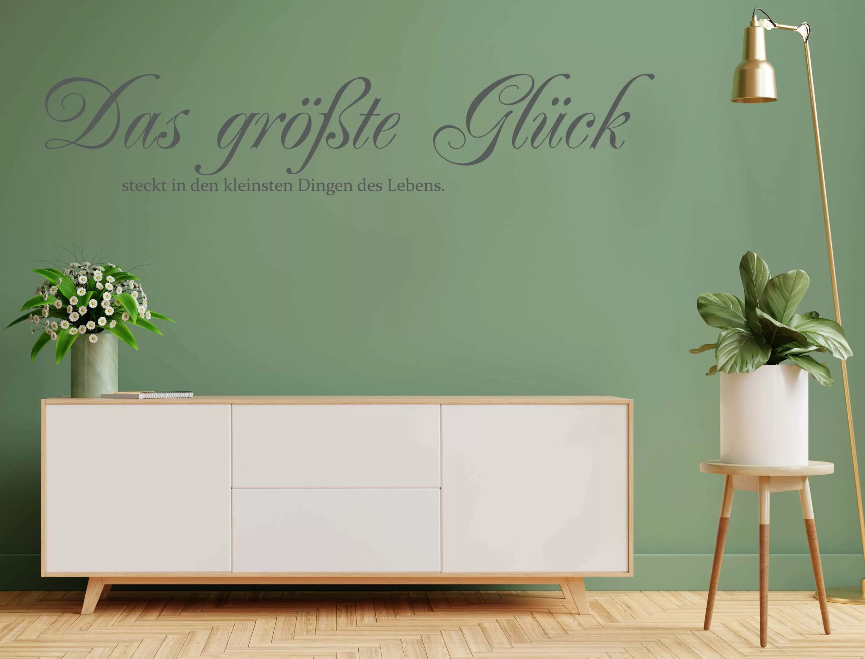 queence Wandtattoo "Das größte Glück ...", 120 x 30 cm, Wandspruch, Klebefo günstig online kaufen