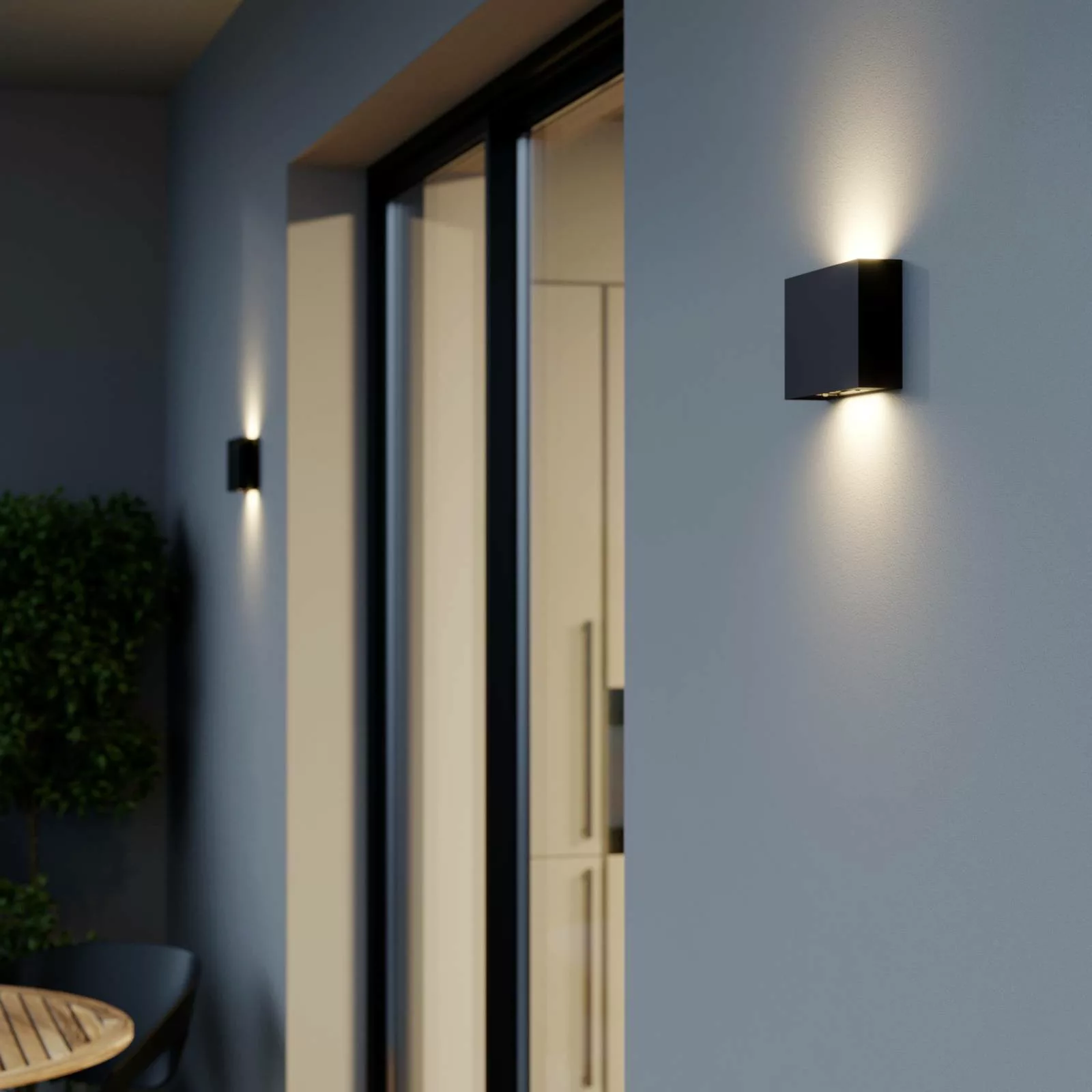 LED-Außenwandleuchte Isalie in Dunkelgrau günstig online kaufen