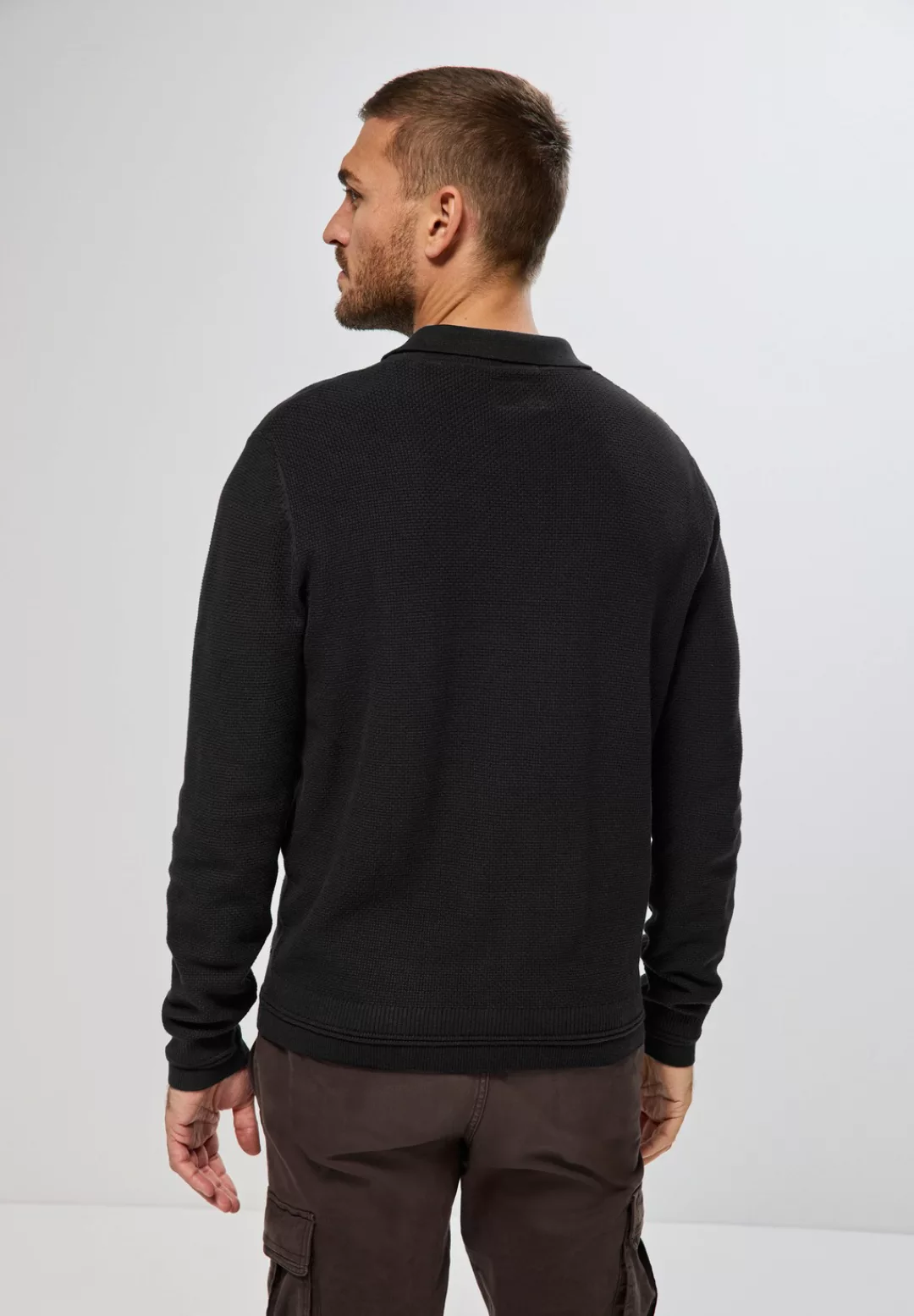 STREET ONE MEN Strickpullover, mit grober Struktur günstig online kaufen