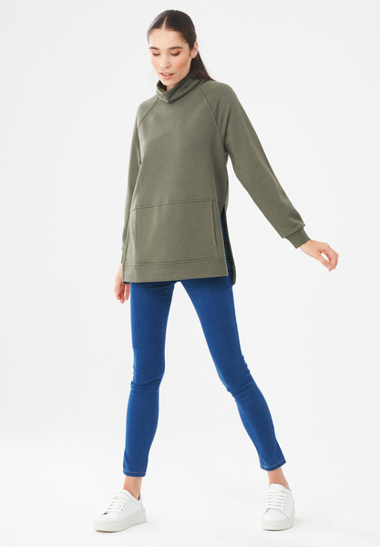 Sweatshirt Aus Bio-baumwolle & Modal Mit Recyceltem Polyester günstig online kaufen