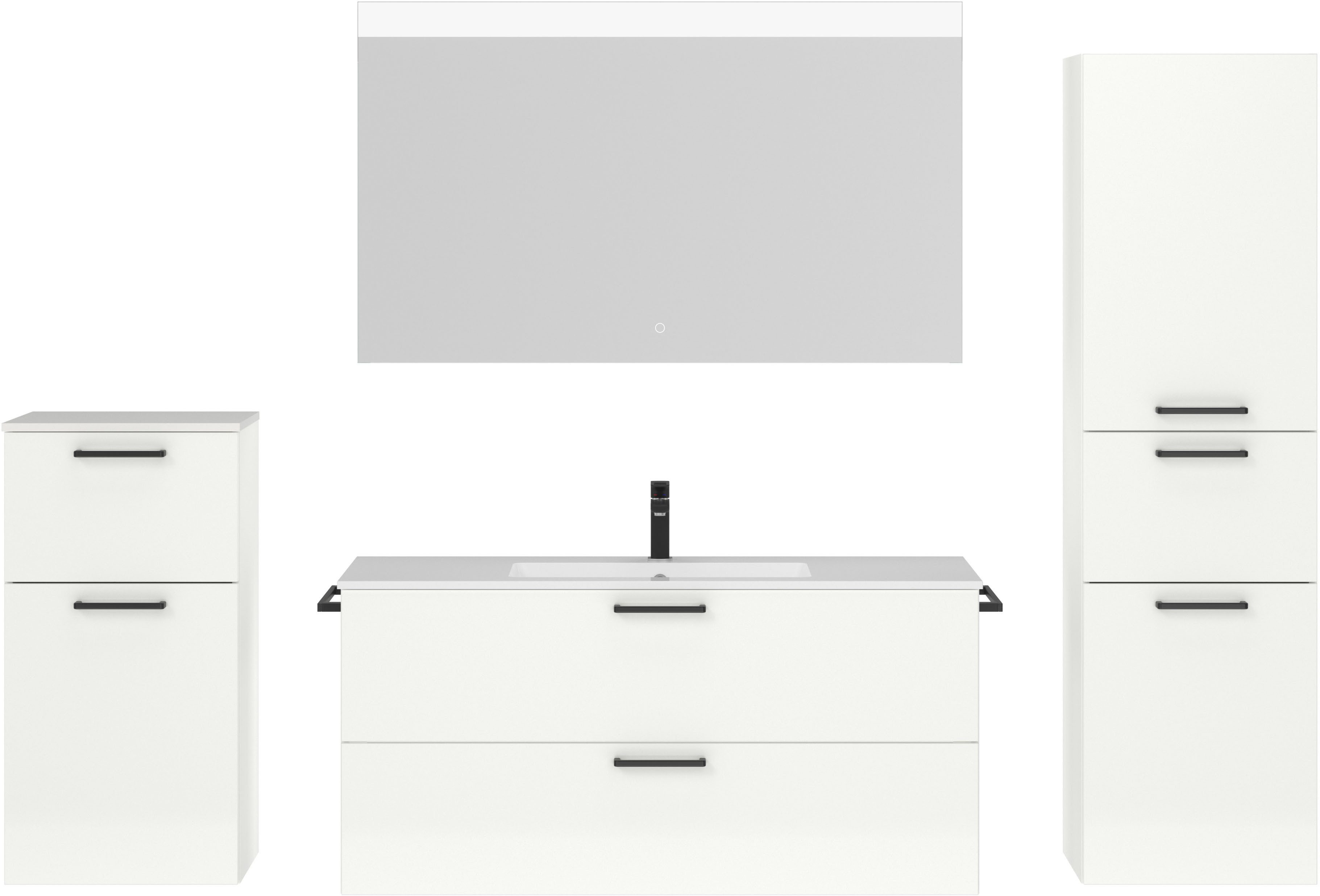 nobilia® Badmöbel-Set Tolvina, (4-St., vormontiert, mit günstig online kaufen