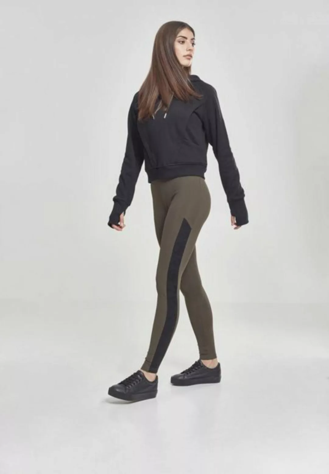 URBAN CLASSICS Leggings Urban Classics Damen Ladies Jacquard Camo Striped L günstig online kaufen