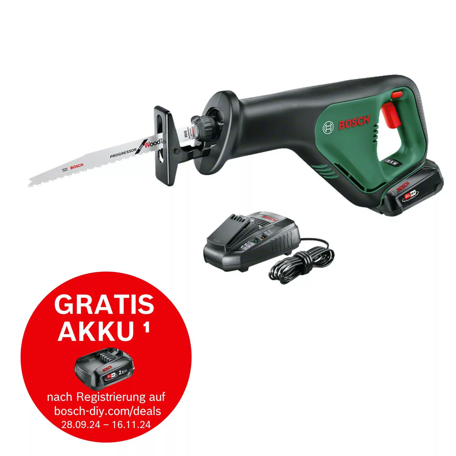 Bosch 18 V Akku-Säbelsäge AdvancedRecip 18 inkl. Akku & Ladegerät günstig online kaufen