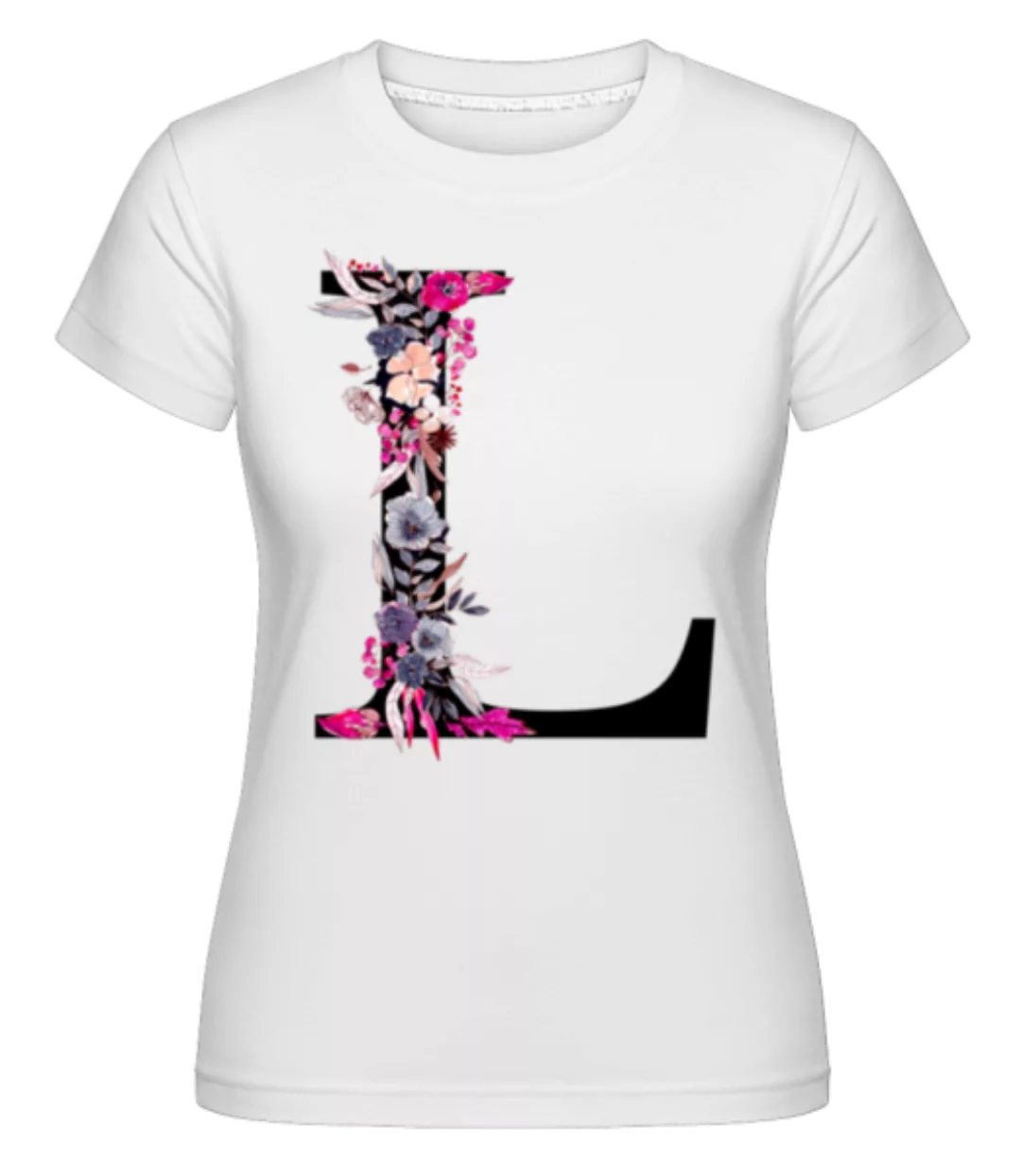 Blumen Initiale L · Shirtinator Frauen T-Shirt günstig online kaufen