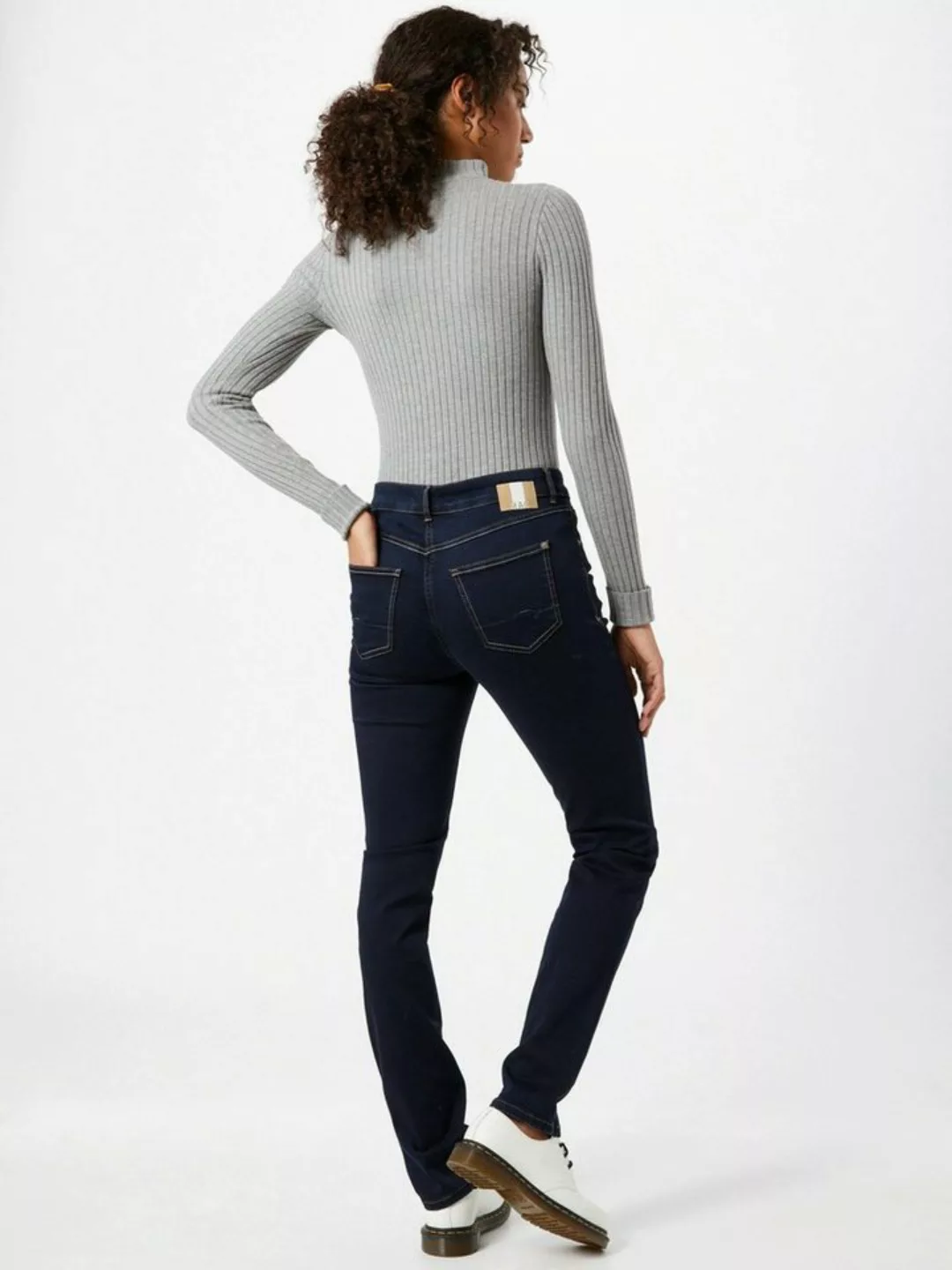 MAC Slim-fit-Jeans Angela (1-tlg) Plain/ohne Details günstig online kaufen