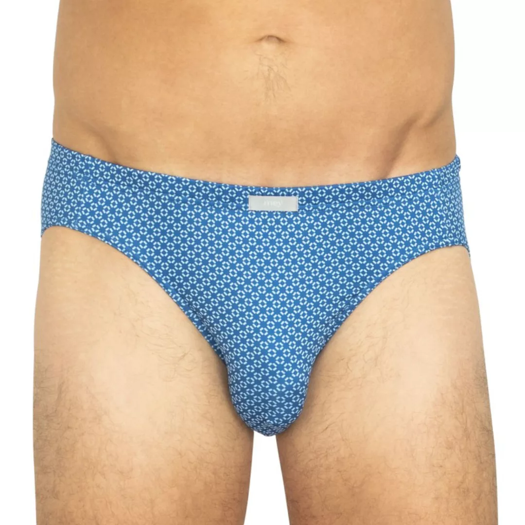 Mey Slip Blau mit Retro Muster günstig online kaufen