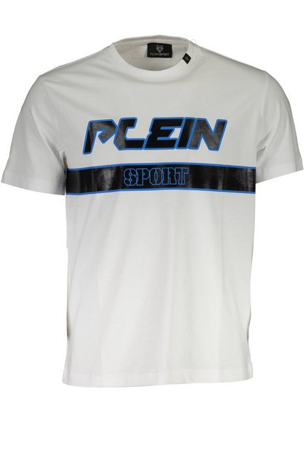 PLEIN SPORT T-Shirt Herren Kurzarm T-Shirt Weiß – Rundhals mit Druck günstig online kaufen