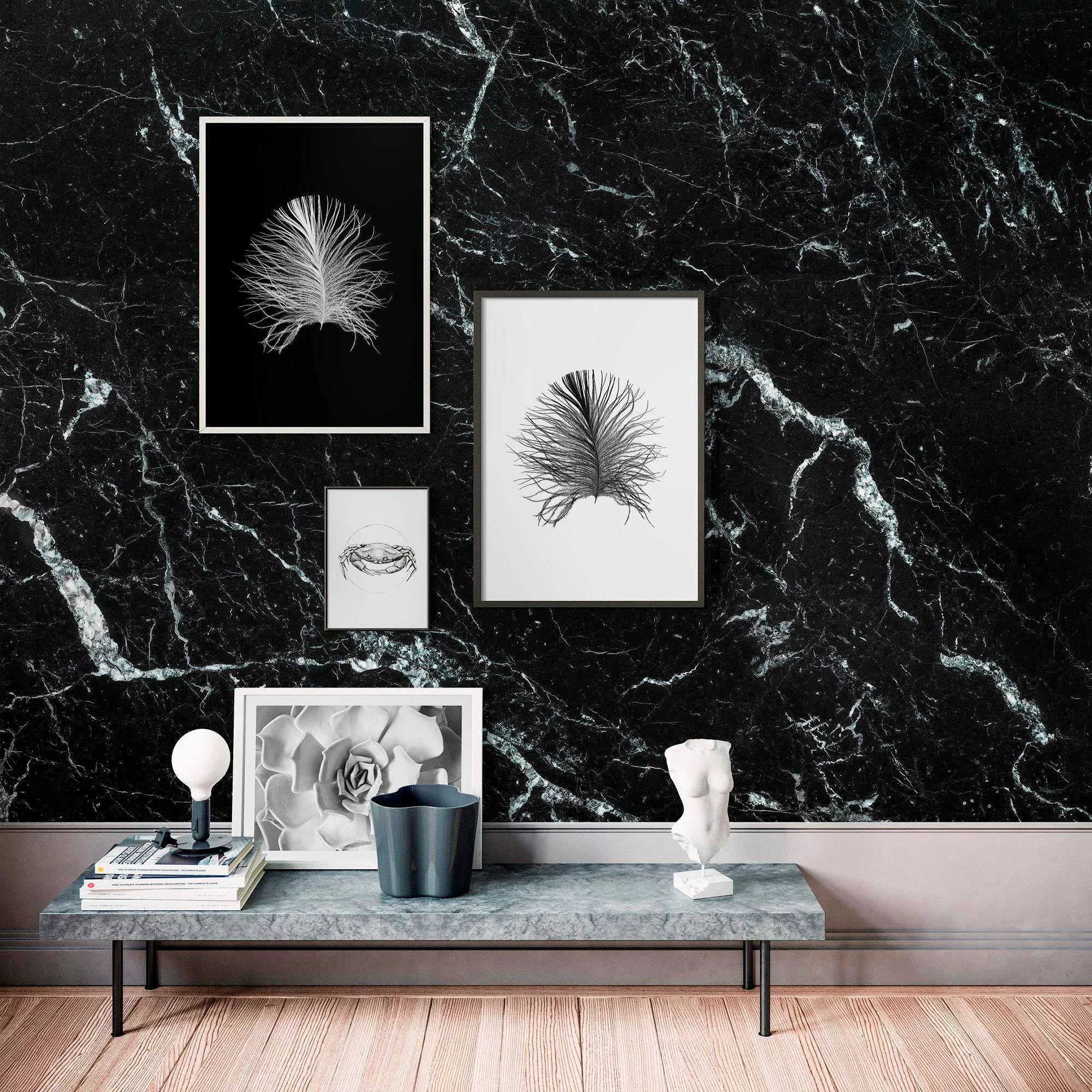 KOMAR Vlies Fototapete - Marble Nero - Größe 400 x 250 cm mehrfarbig Gr. on günstig online kaufen