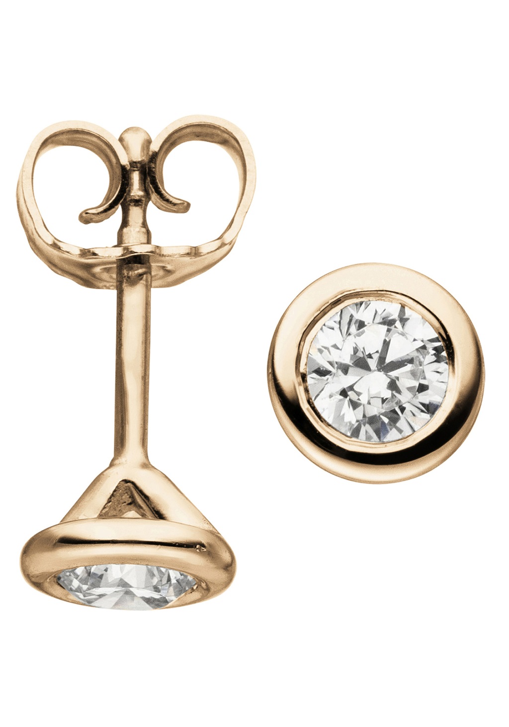 JOBO Paar Ohrstecker "Ohrringe Solitär Diamanten Brillanten 0,50 ct.", 585 günstig online kaufen
