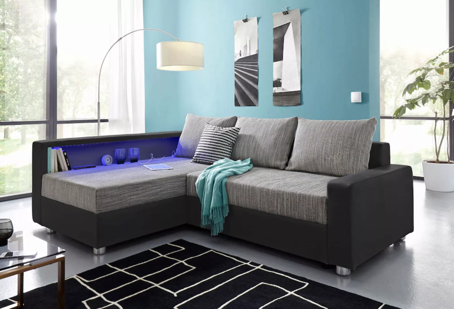 COLLECTION AB Ecksofa »Relax L-Form«, inklusive Bettfunktion, Federkern, wa günstig online kaufen