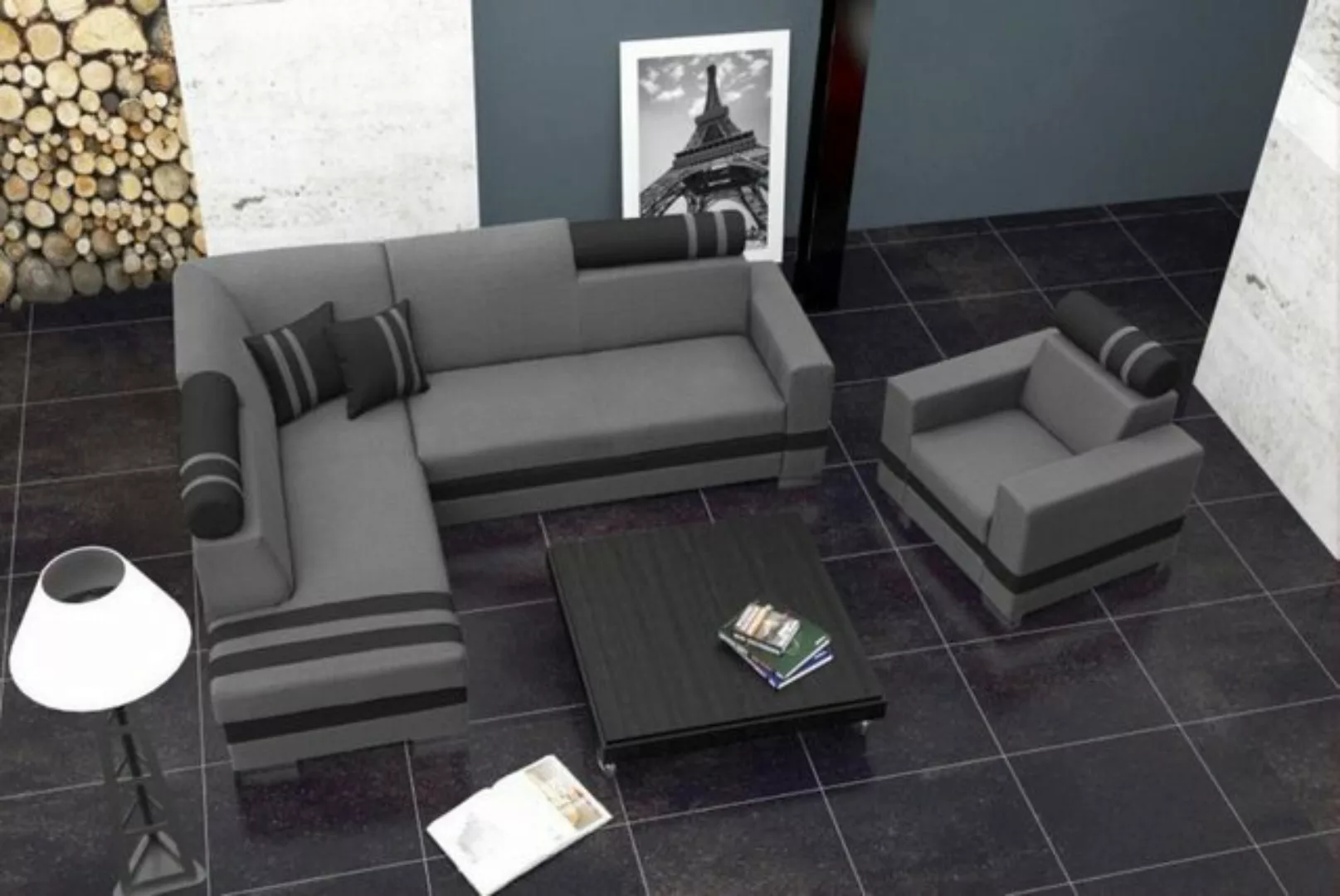 JVmoebel Ecksofa Sofa Schlafsofa Designer Sofa mit Bettfunktion + Bettkaste günstig online kaufen