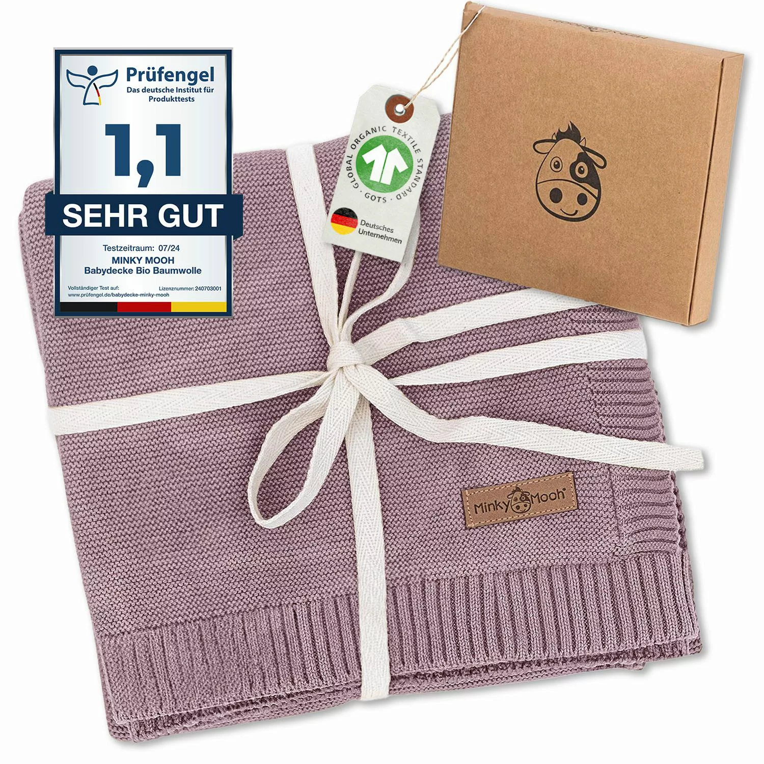 Babydecke Bio Baumwolle 94x72 cm, GOTS günstig online kaufen