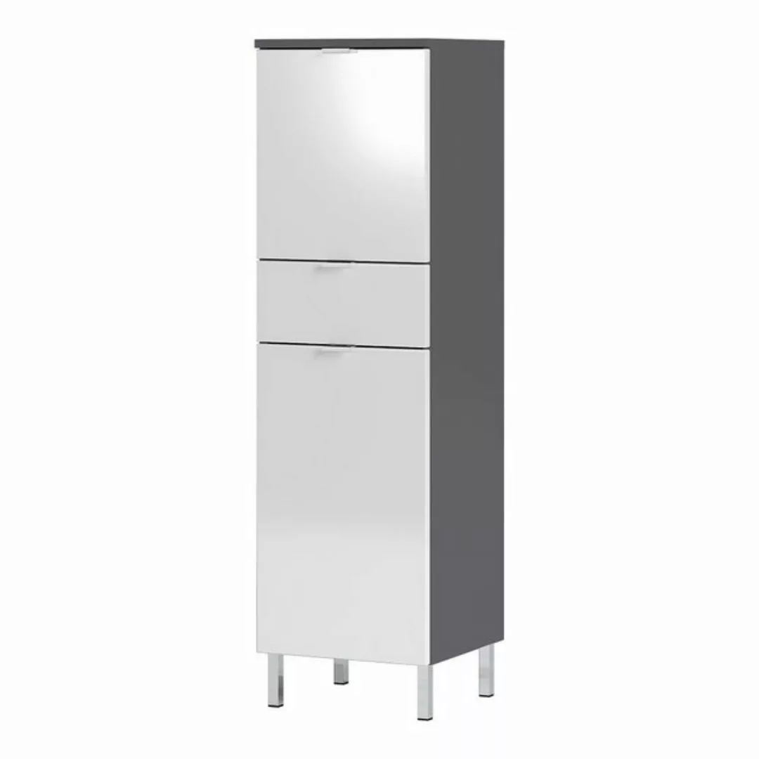 Lomadox Midischrank MACUL-01 Midischrank Seitenschrank Graphit und Hochglan günstig online kaufen