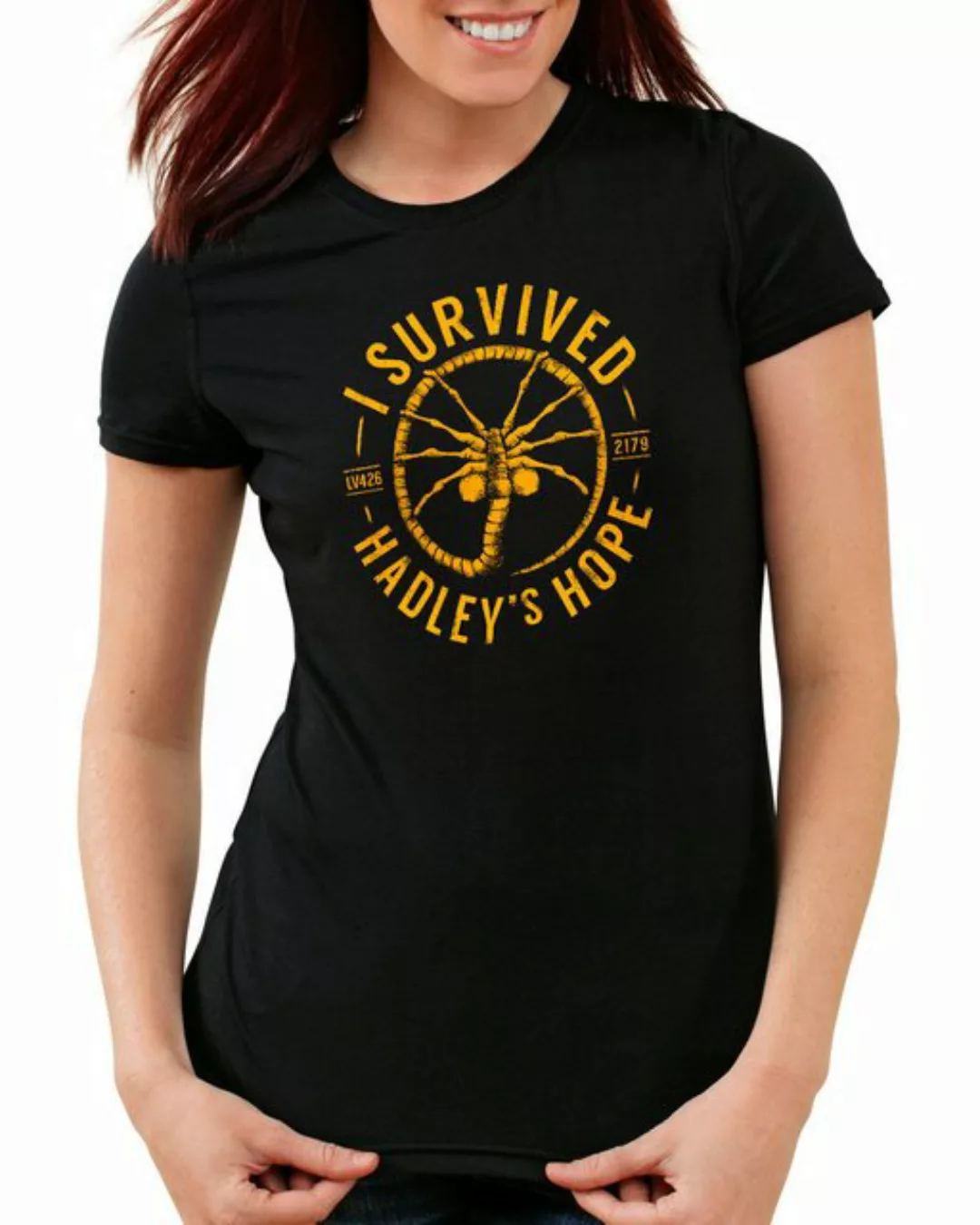 style3 T-Shirt Hadley's Hope Survived xenomorph ridley scott predator film günstig online kaufen