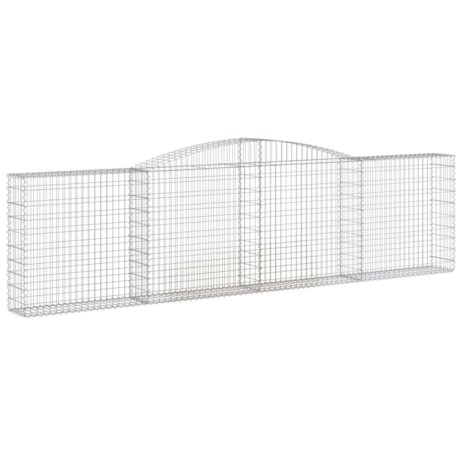 vidaXL Gabionen mit Hochbogen 3 Stk 400x30x100/120cm Eisen 1635377 günstig online kaufen