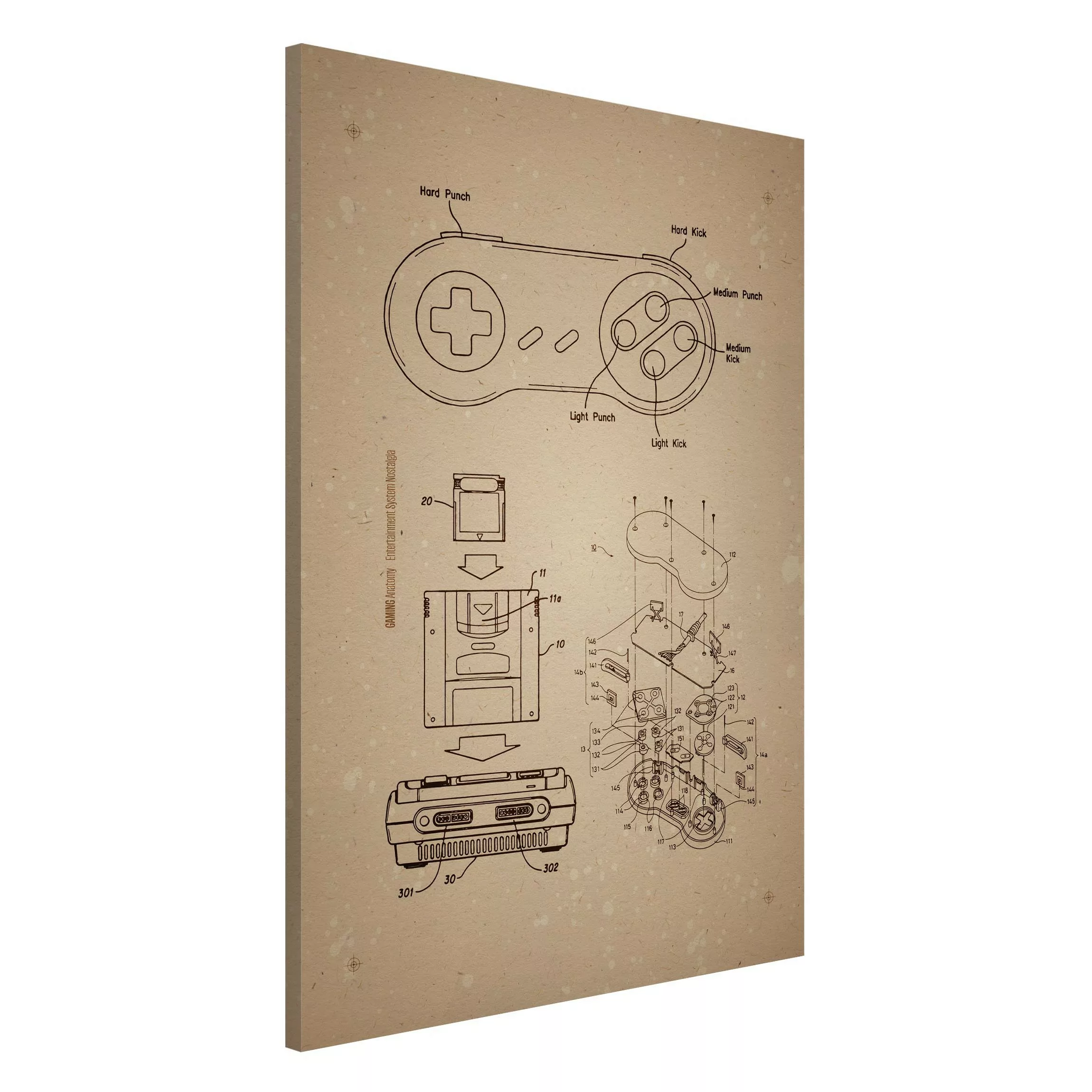 Magnettafel Vintage Gaming Instructions II günstig online kaufen