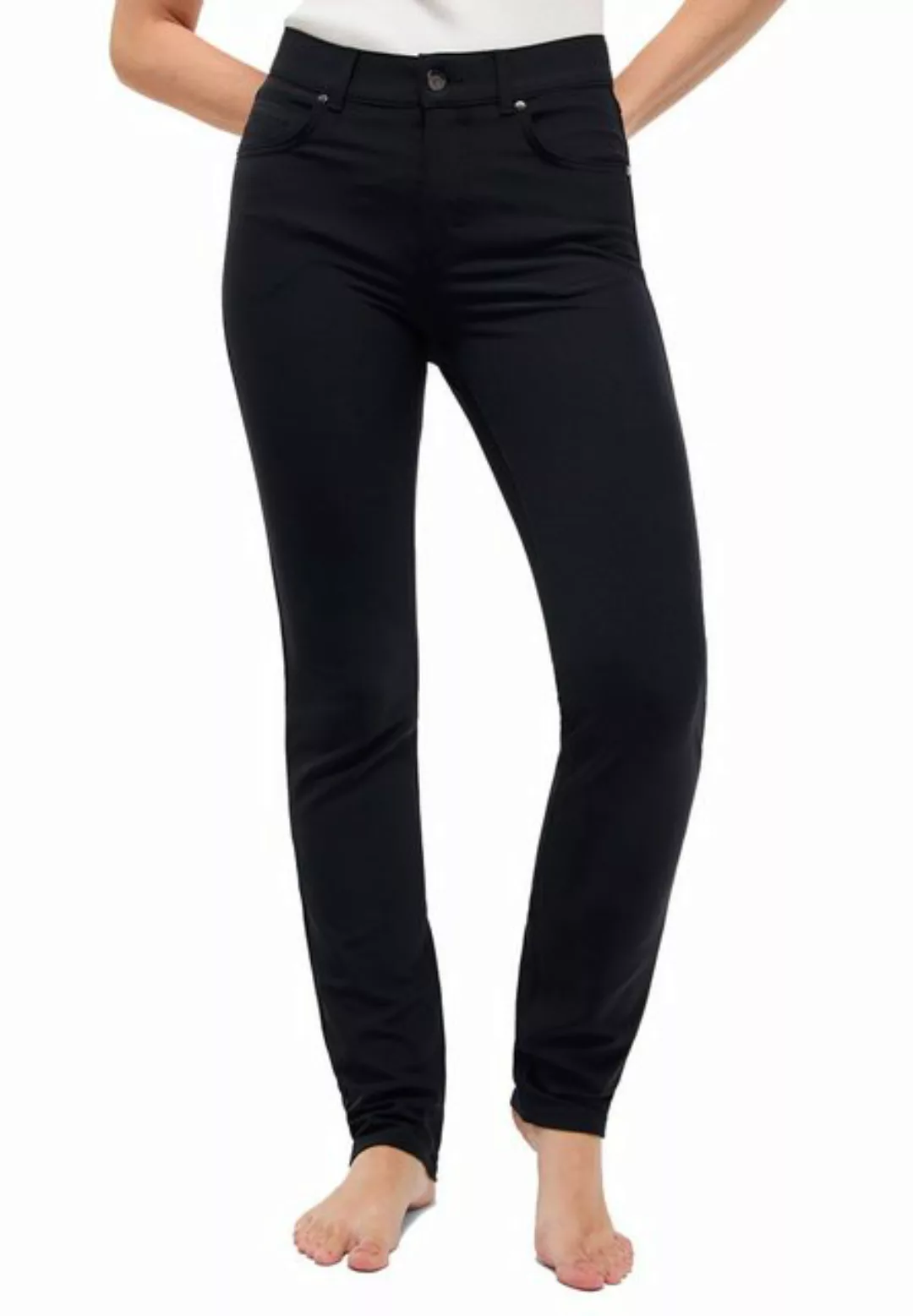 ANGELS Stoffhose Angels Damen Hose 5 Pocket Style - schwarz 46 (1-tlg) günstig online kaufen