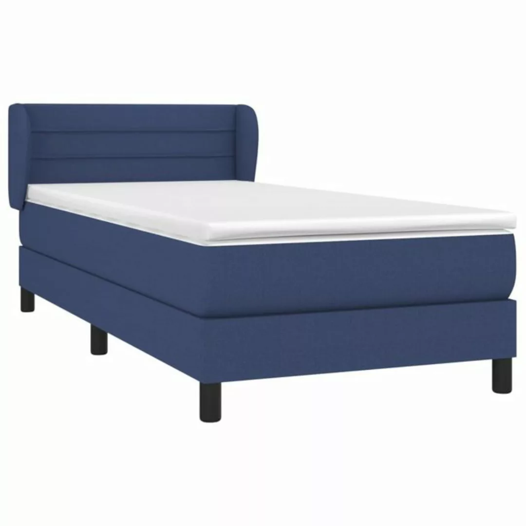 vidaXL Bettgestell Boxspringbett mit Matratze Dunkelbraun 90x200 cm Stoff B günstig online kaufen