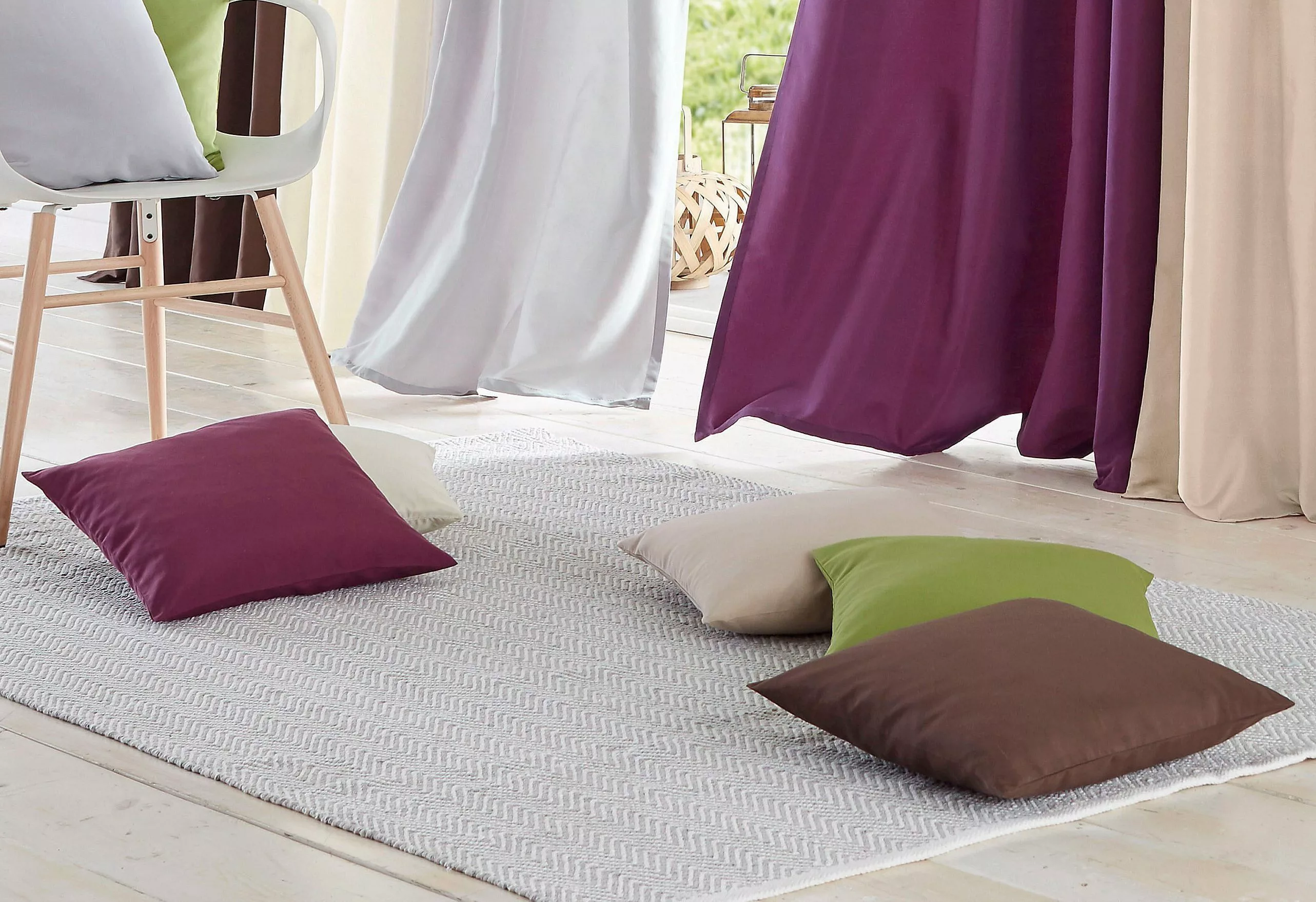 my home Dekokissen Raja, einfarbig, Kissenhüllen günstig online kaufen