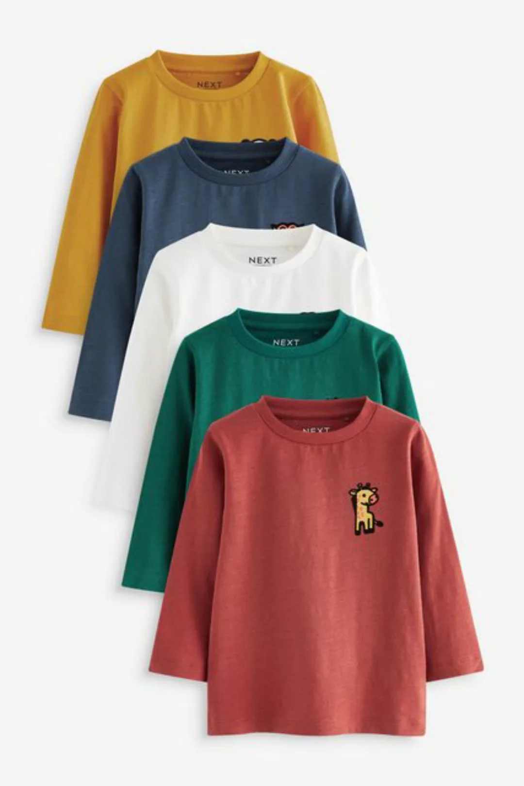 Next Langarmshirt Langärmelige T-Shirts im 5er-Pack (5-tlg) günstig online kaufen