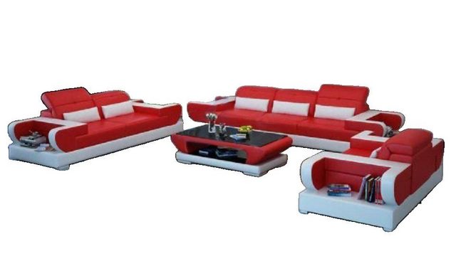 JVmoebel Sofa Schwarze Sofagarnitur Couch Polster Garnitur 3+2+1 Set Modern günstig online kaufen