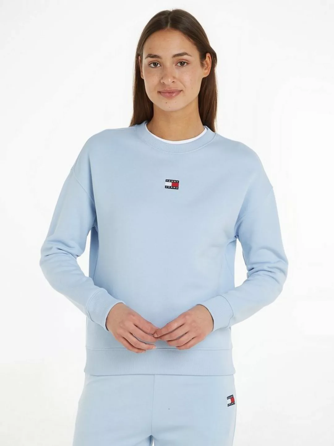 Tommy Jeans Sweatshirt mit Dropshoulder-Design und Frontlogo günstig online kaufen