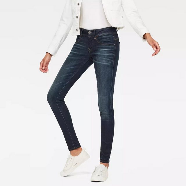 G-STAR Gerade Jeans Damen Jeans Lynn Mid Skinny New Ultra Dark Aged (1-tlg) günstig online kaufen