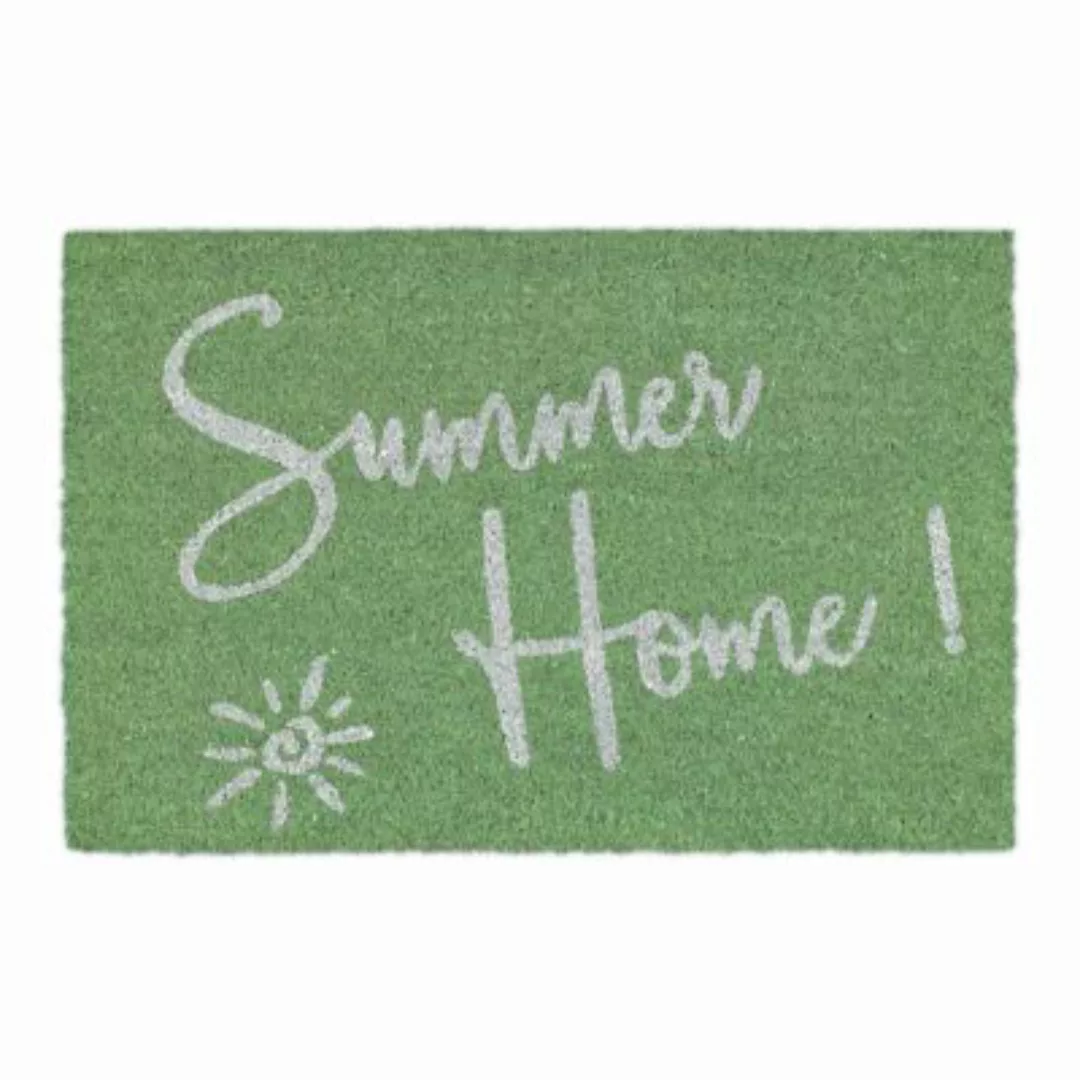 relaxdays Fußmatte Kokos Summer Home grün günstig online kaufen