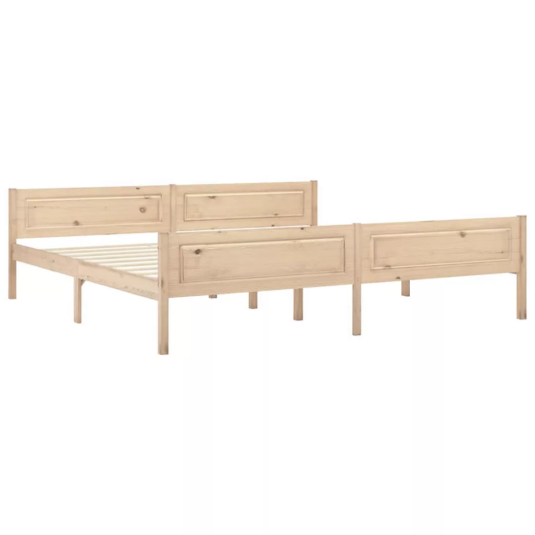 vidaXL Bettgestell Massivholzbett Kiefer 200x200 cm Doppelbett Bett Bettrah günstig online kaufen