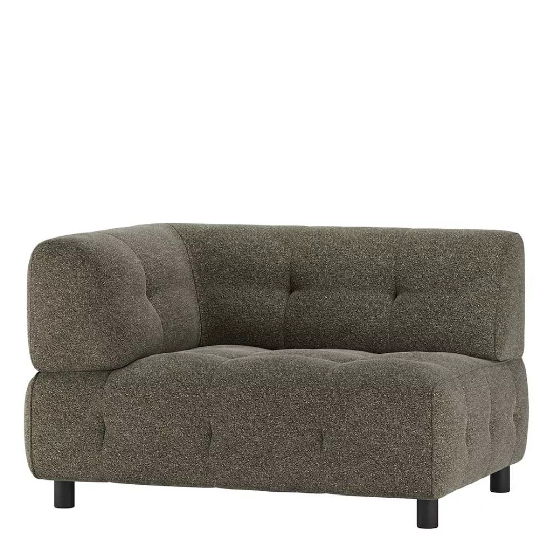 Modulsofa Ecke links in Blassgrün grob meliert 90 cm tief günstig online kaufen