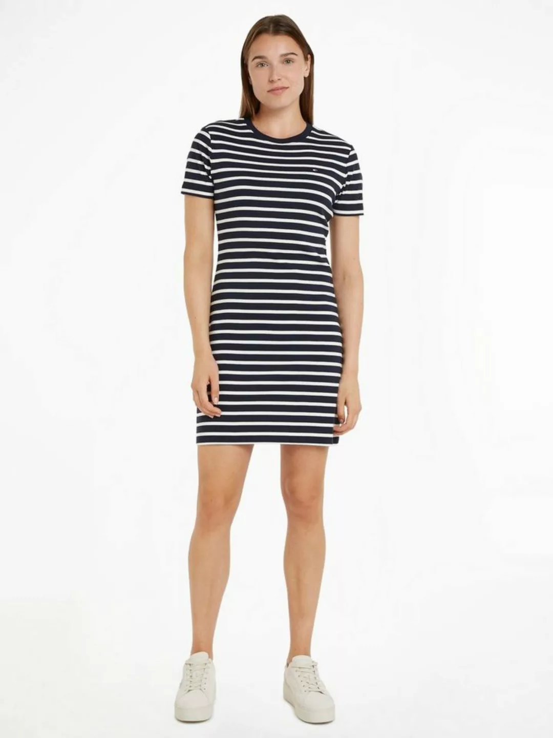 Tommy Hilfiger Shirtkleid NEW CODY STR SLIM KNEE DRS SS mit allover Streife günstig online kaufen