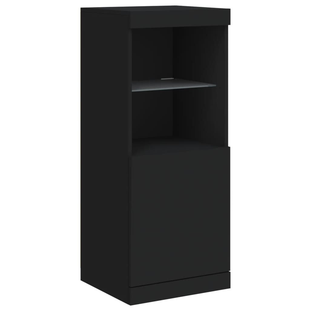 vidaXL Sideboard Sideboard mit LED-Leuchten Schwarz günstig online kaufen