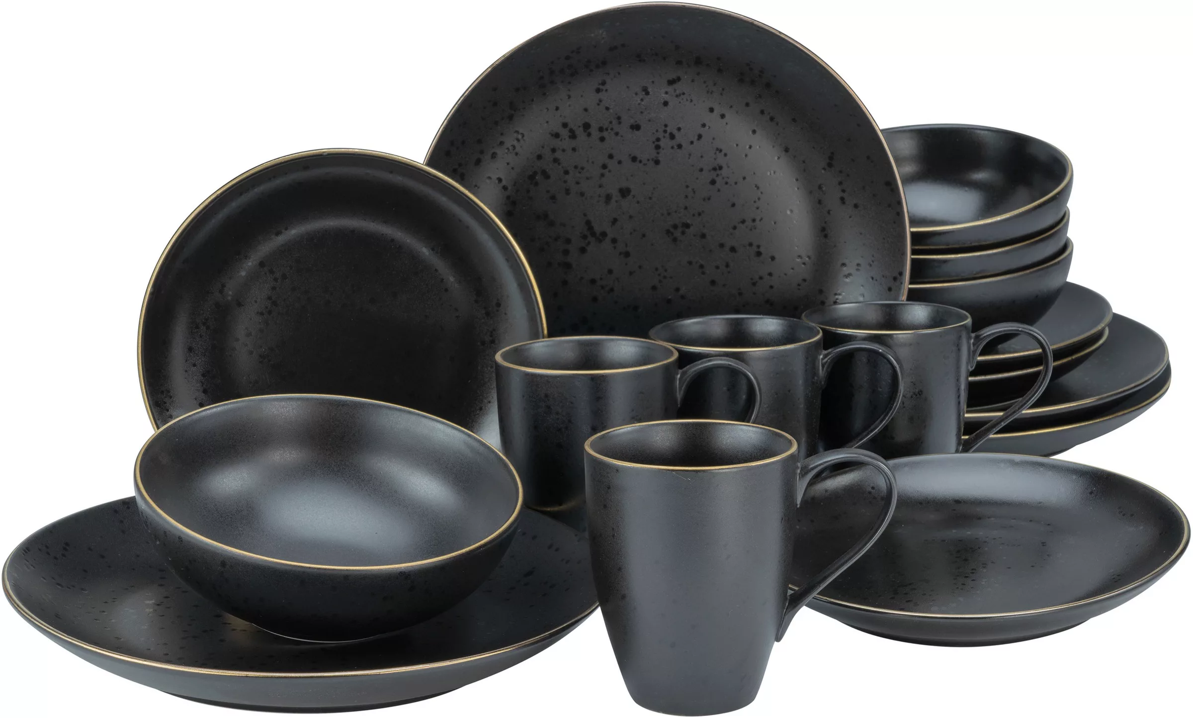 CreaTable Kombiservice Industrial schwarz Keramik günstig online kaufen