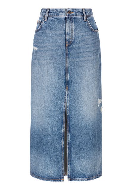 HUGO Blue Midirock "Gebana B", Authentic washed mit kleinen Destroyed-Effek günstig online kaufen