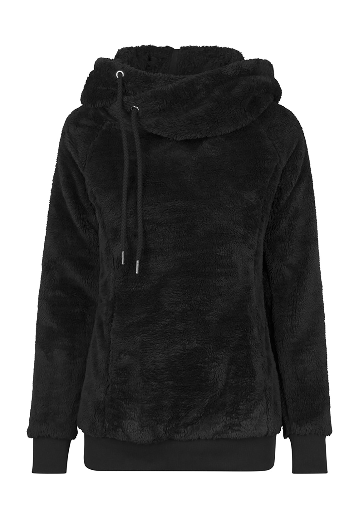 Urban Classics Ladies Long Teddy Hoody TB1752 Black günstig online kaufen