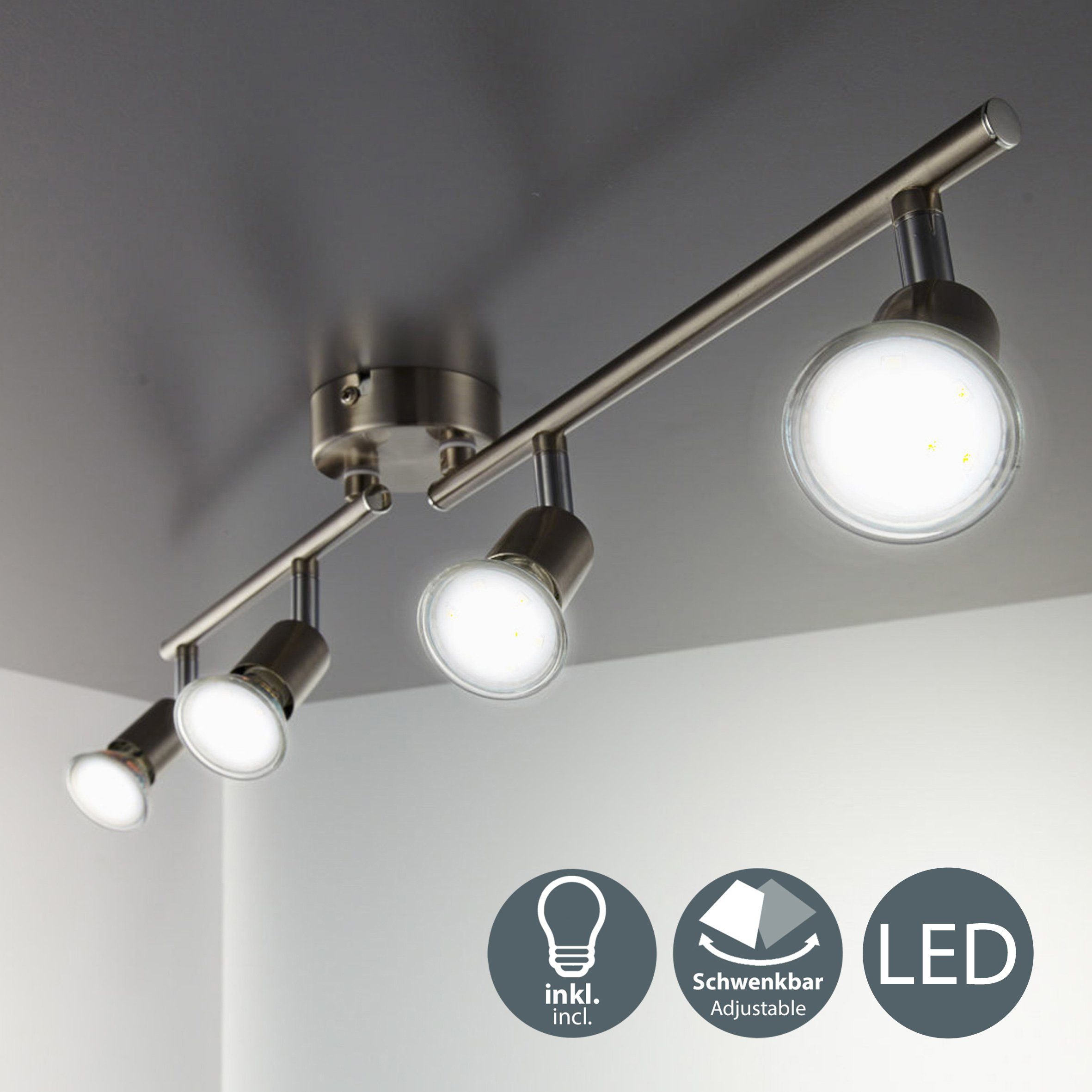 B.K.Licht Deckenleuchte LED Deckenlampe Wohnzimmer Küche günstig online kaufen