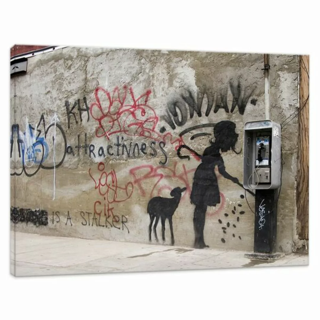Wandbild Banksy Telefonzelle Bilder Wohnzimmer günstig online kaufen