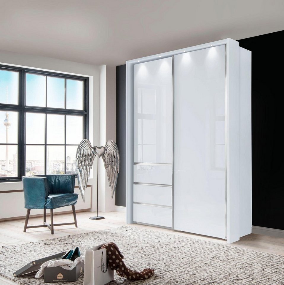 WIEMANN Schwebetürenschrank "Malibu", Breite 165 cm mit Glasfront günstig online kaufen