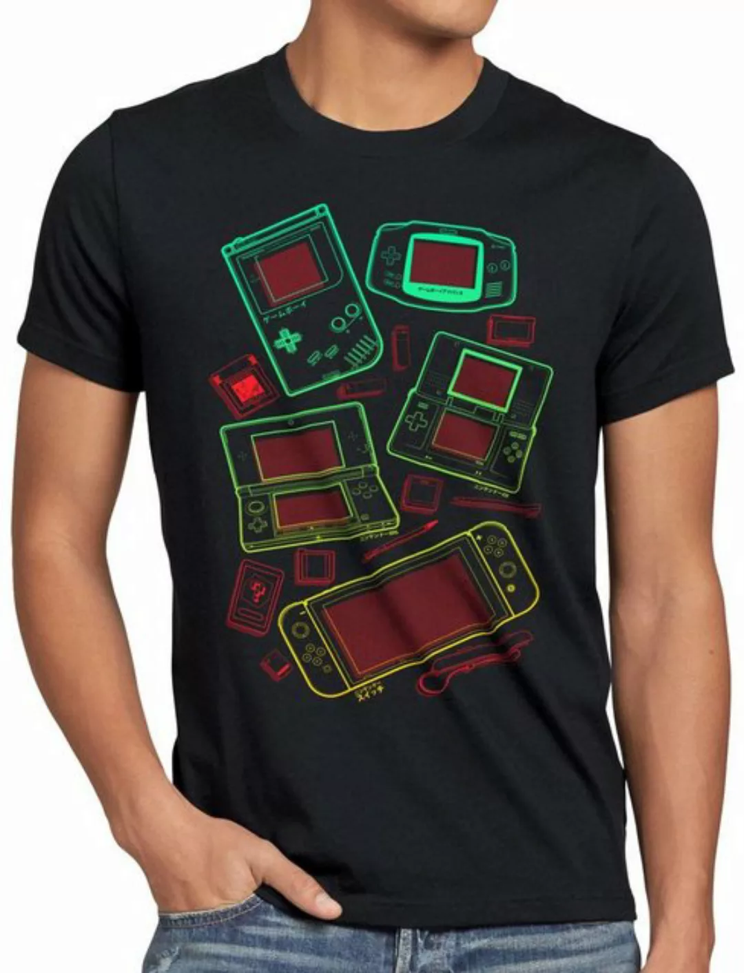 style3 Print-Shirt Herren T-Shirt Game Maniac switch lite ds wii 3ds gamer günstig online kaufen