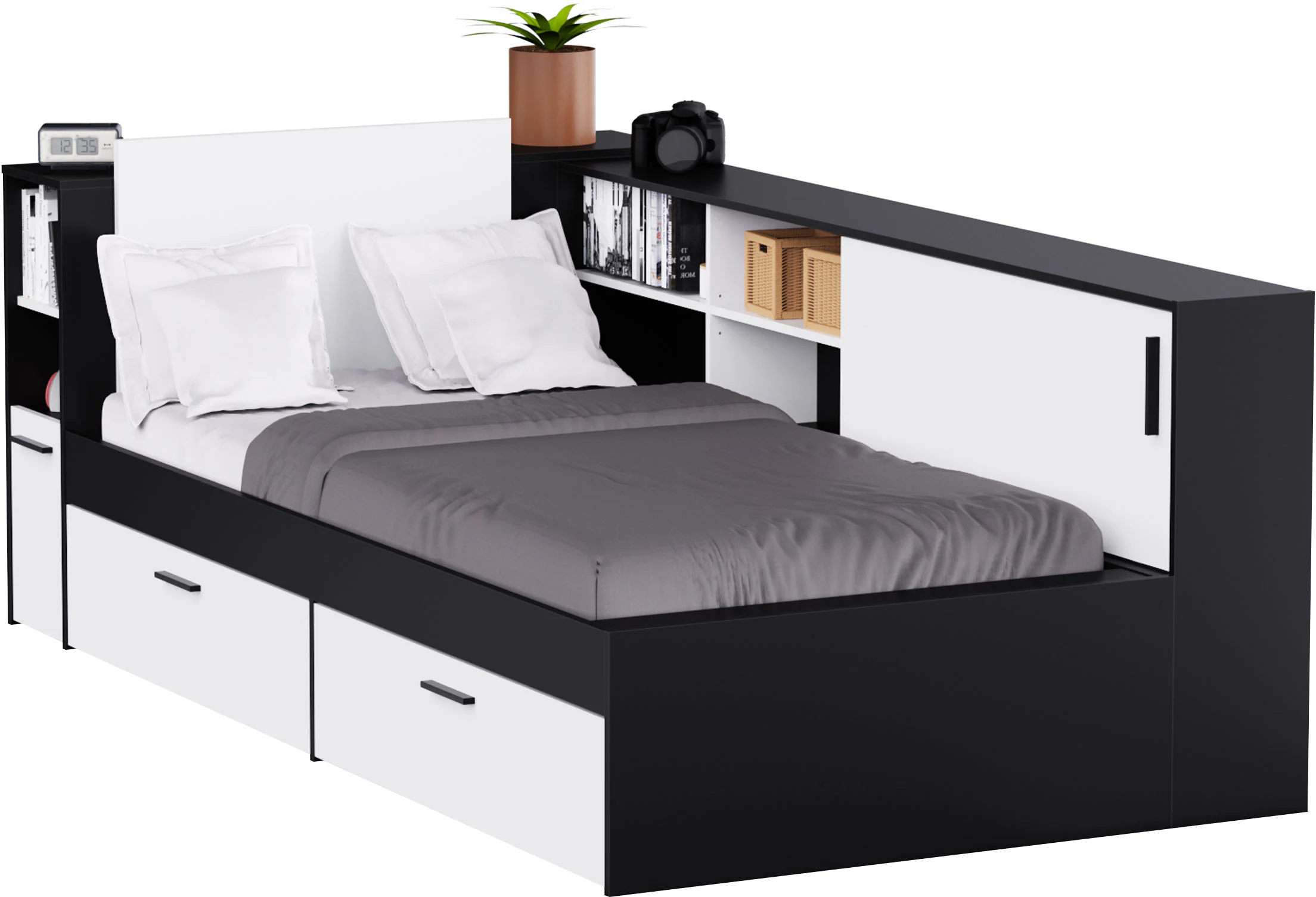 Demeyere GROUP Stauraumbett "DREAMPAD Bett 90x190/200 mit Ablage" günstig online kaufen