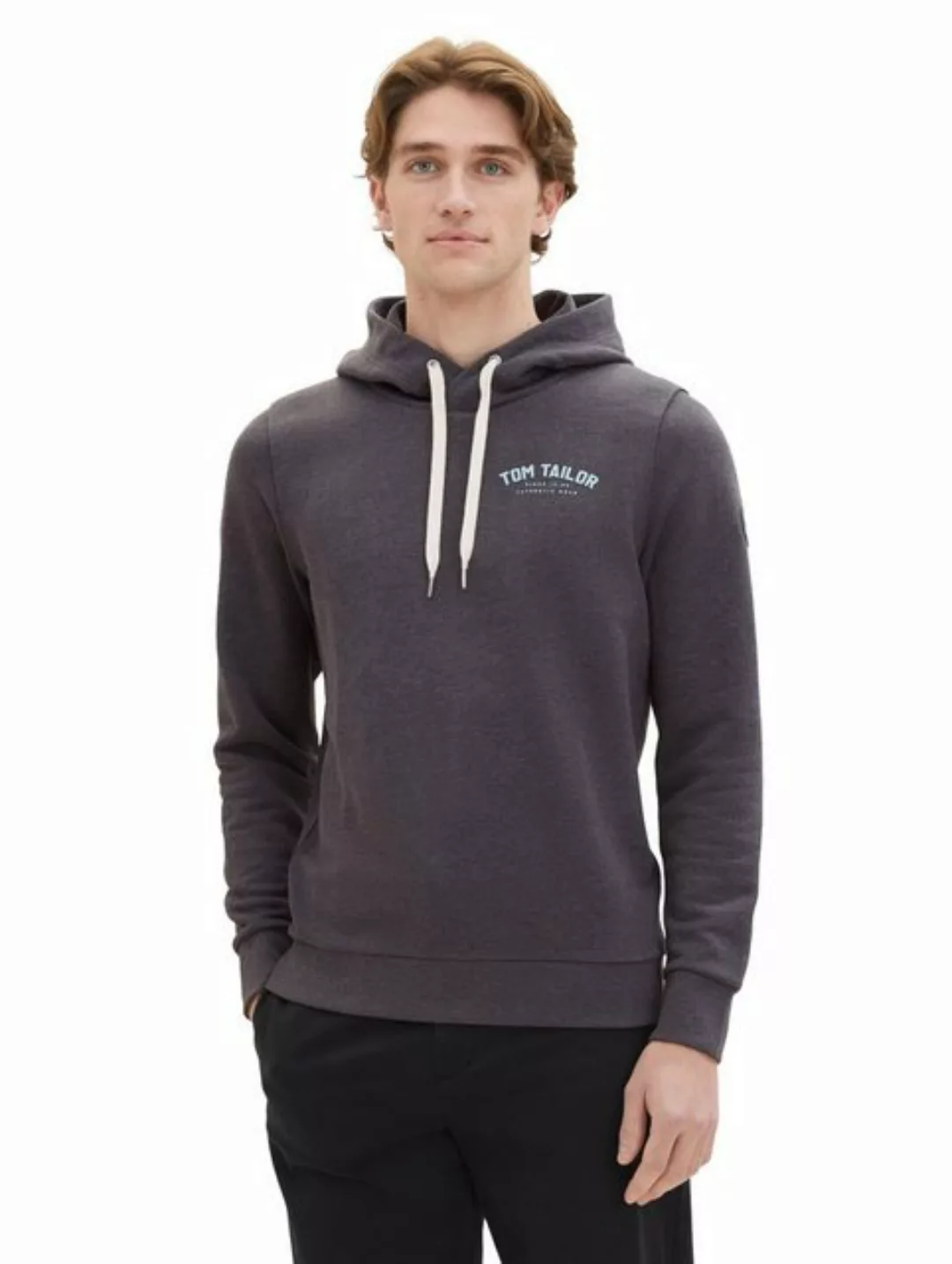 Tom Tailor Herren Kapuzenpullover LOGO HOODIE - Regular Fit günstig online kaufen