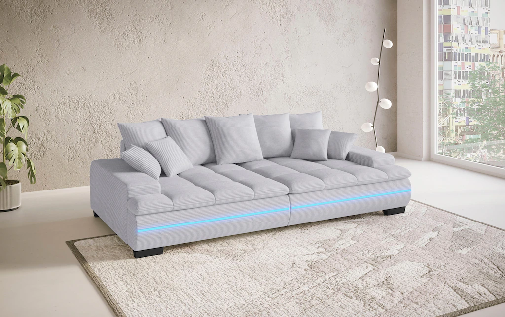 Mr. Couch Big-Sofa "Haiti II", RGB-LED Beleuchtung, Kaltschaumpolsterung, b günstig online kaufen