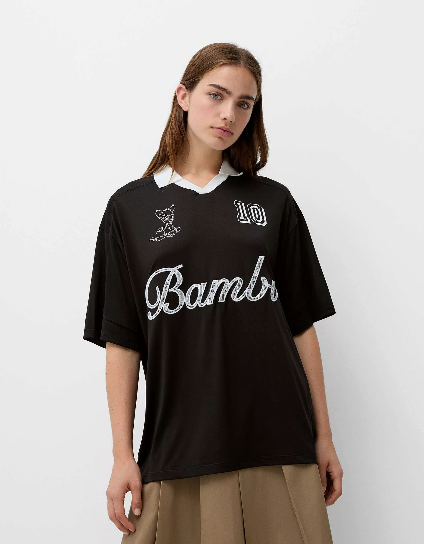 Bershka Sportliches T-Shirt Disney Bambi Mit Kurzen Ärmeln Damen 10-12 Mari günstig online kaufen