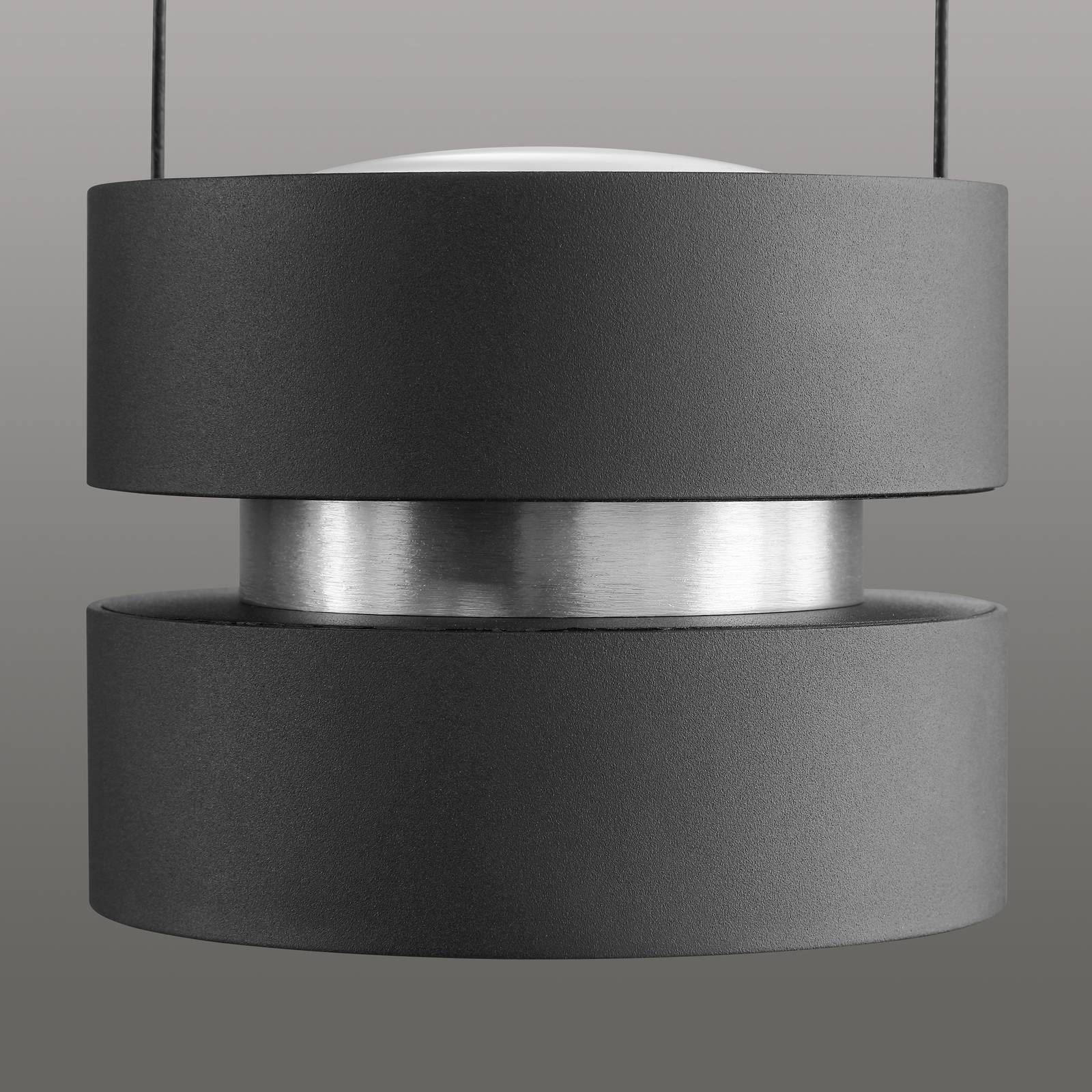 LED-Hängelampe Glow-Sphere, Länge 112 cm, schwarz, Metall günstig online kaufen