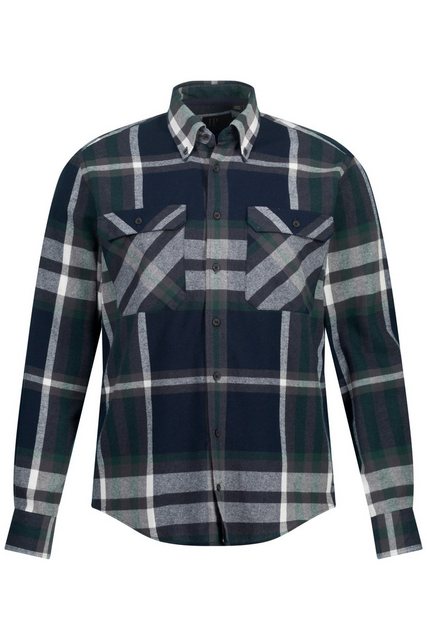 JP1880 Businesshemd Karo-Flanellhemd Langarm Buttondown-Kragen günstig online kaufen