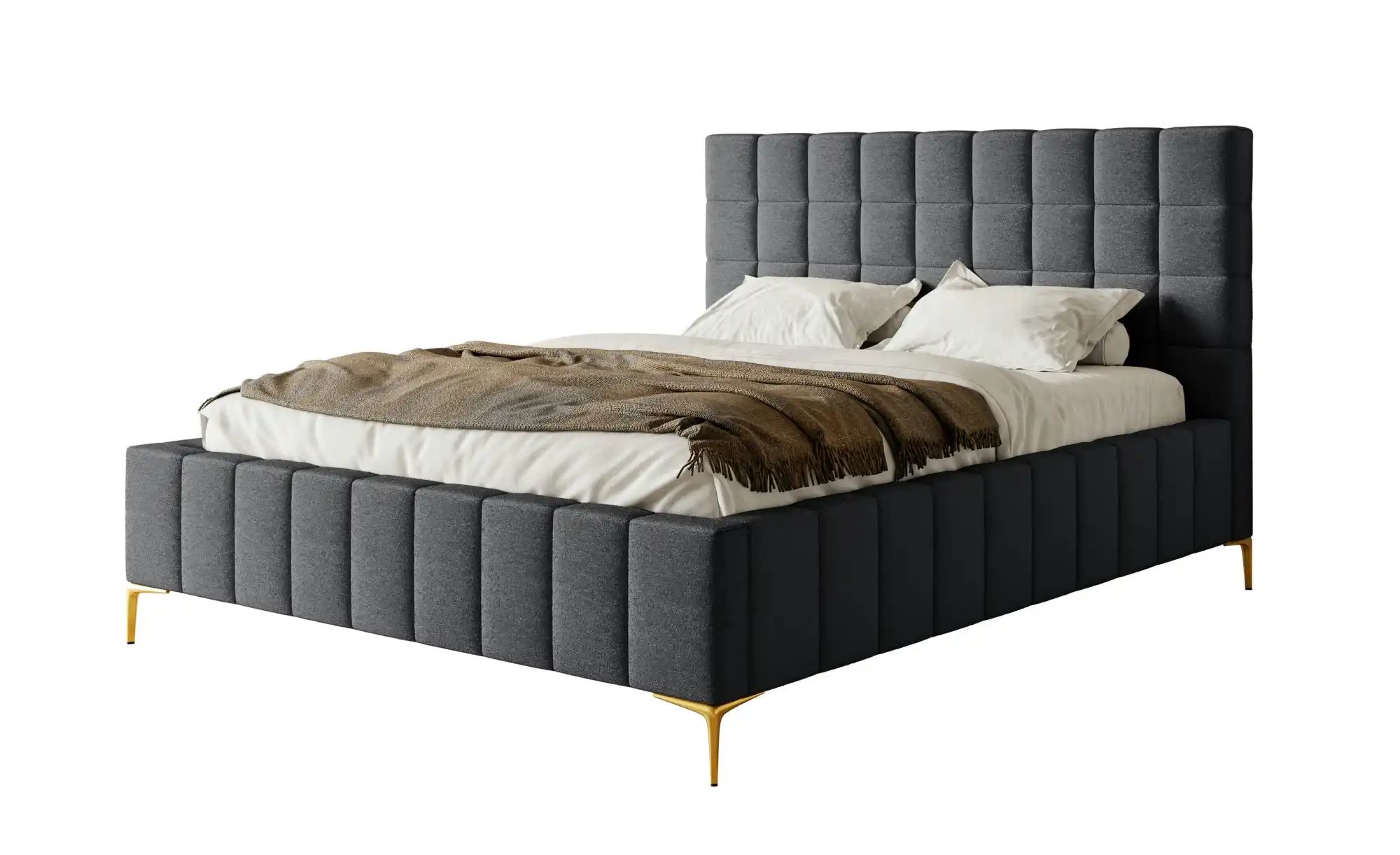 Selsey Polsterbett mit Bettkasten Szejlo ¦ grau ¦ Maße (cm): B: 180 H: 126 günstig online kaufen