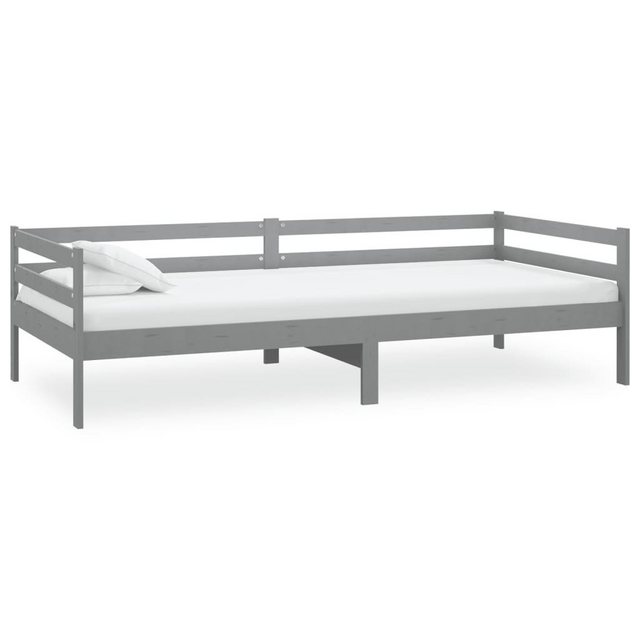 furnicato Bett Tagesbett mit Matratze 90x200 cm Grau Kiefer Massivholz (1-t günstig online kaufen