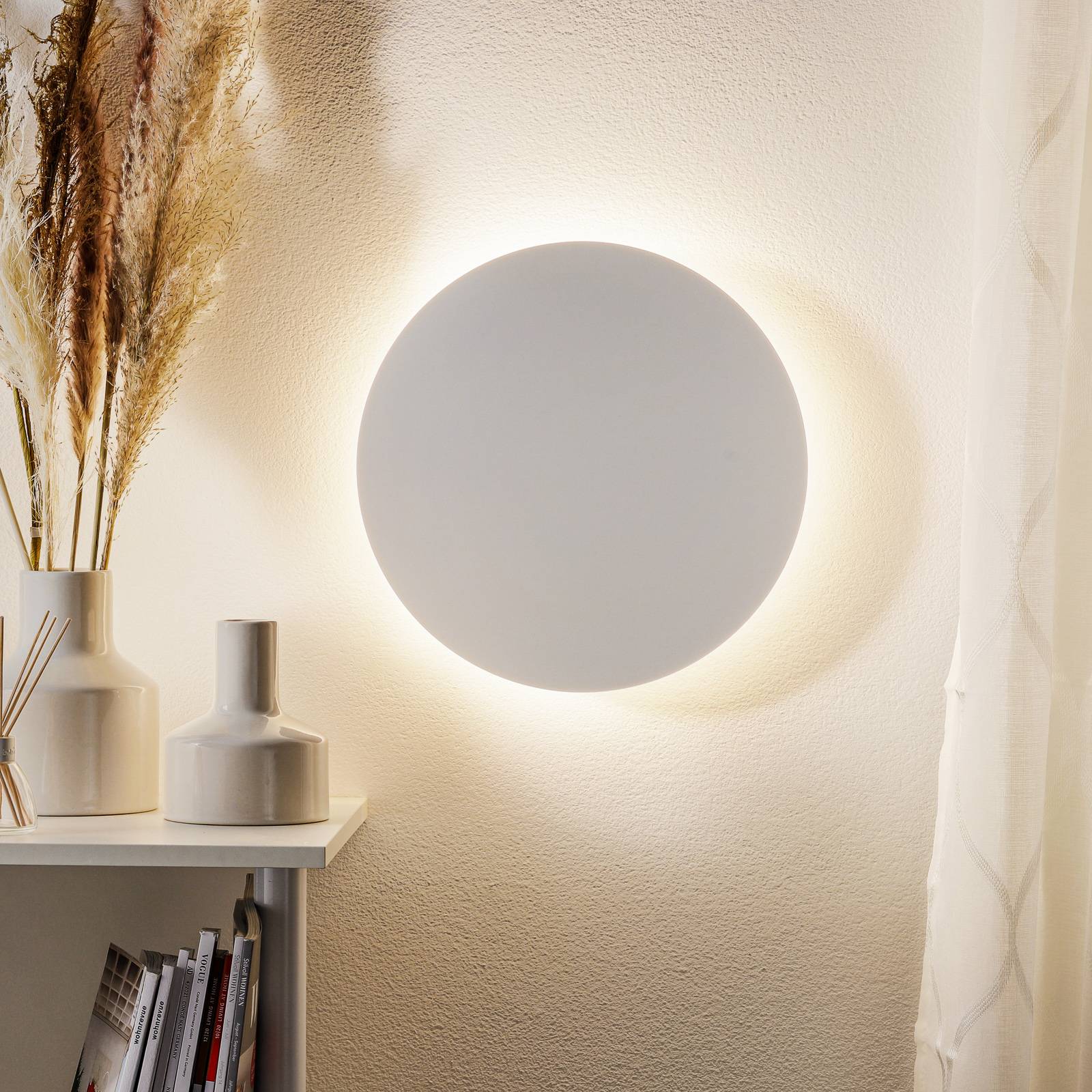 Escale Blade LED-Wandleuchte, weiß matt, Ø 34 cm günstig online kaufen
